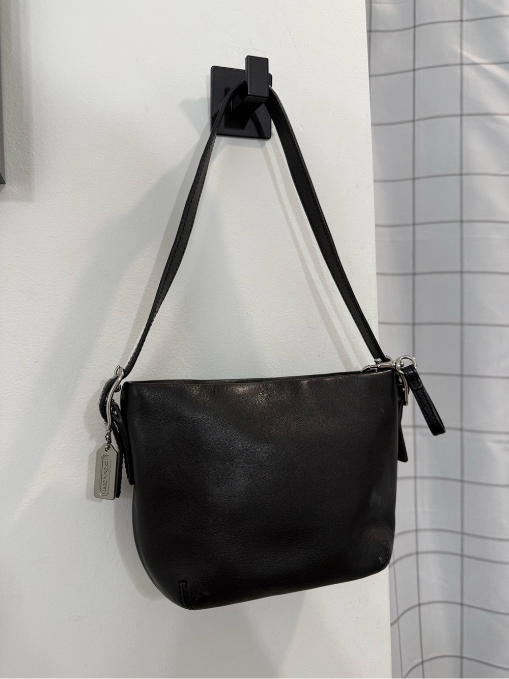 RARE! Vintage Coach Leather Mini Shoulder Bag- Black